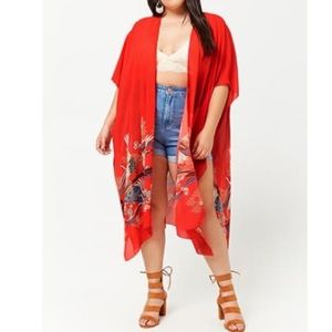 Forever 21 plus size crane kimono